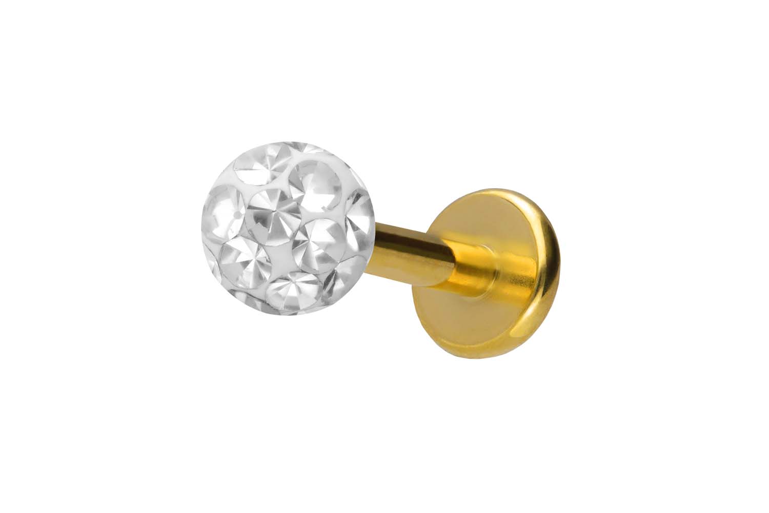 Titan Labret Piercing mit Innengewinde EPOXY-KUGEL